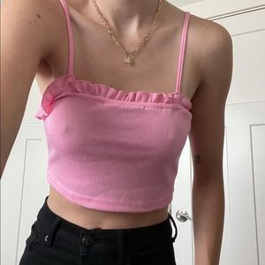 SHEIN pink crop top
